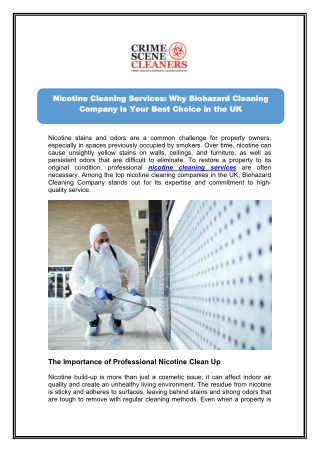 Expert Nicotine Cleaning Services Available Now