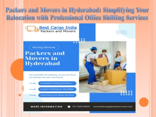 Packers and Movers in Hyderabad Simplifying Your Relocation with Professional Office Shifting Services