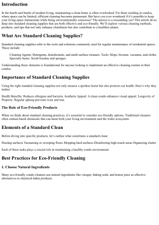 Cleaning products that are both effective and eco-friendly