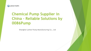 Chemical Pump Supplier in China – Reliable Solutions by 0086Pump