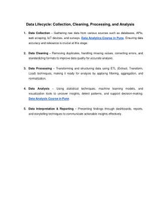 Data Lifecycle_ Collection, Cleaning, Processing, and Analysis