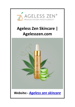 Ageless Zen Skincare  Agelesszen.com