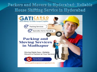 Packers and Movers in Hyderabad Reliable House Shifting Service in Hyderabad