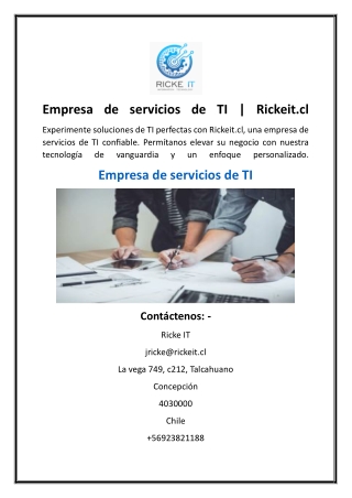 Empresa de servicios de TI  Rickeit.cl