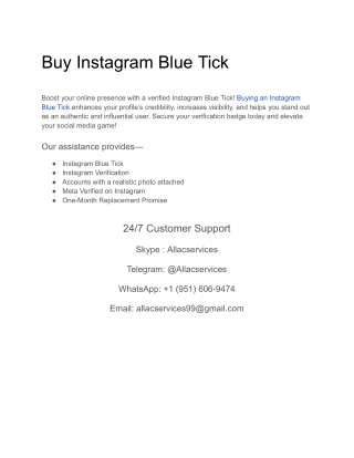 Buy Blue Tick Instagram