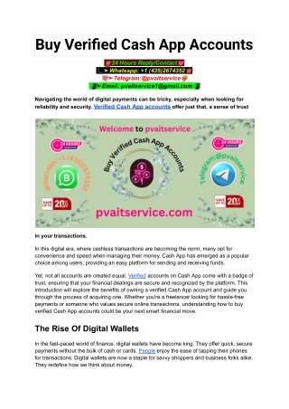 Buy Verified Cash App Accounts