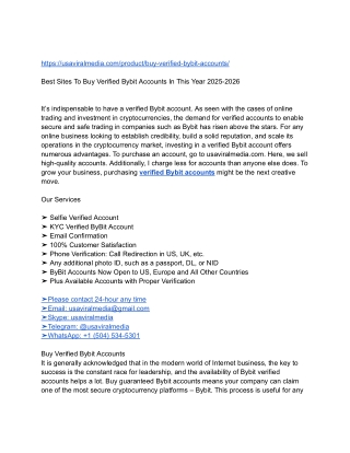 Best Sites To Buy Verified Bybit Accounts In This Year 2025-2026