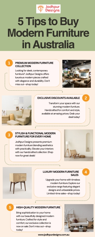 Modern Furniture Australia Sales – Exclusive Deals by Jodhpur Designs