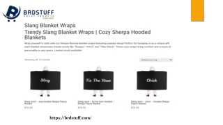 Trendy Slang Blanket Wraps at brdstuff