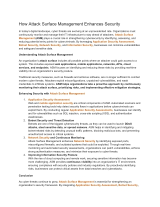 How Attack Surface Management Enhances Security