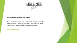 tattoo ludwigsburg  Lex Lines Studio