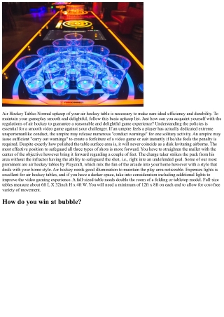 Just How To Play Air Hockey And Win: An Overview