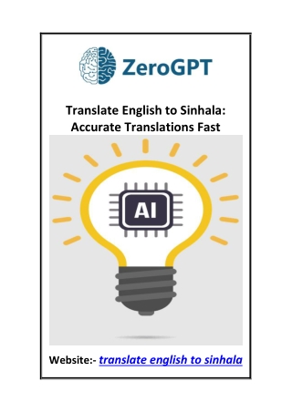 Translate English to Sinhala Accurate Translations Fast