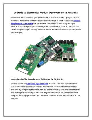A Guide to Electronics Product Development in Australia