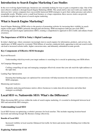 Search Engine Marketing Case Studies: Success Stories You Should Read