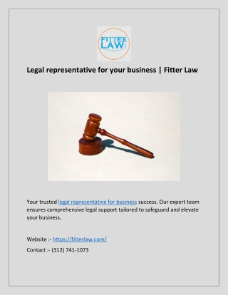 Business Law Consultants | Fitter Law