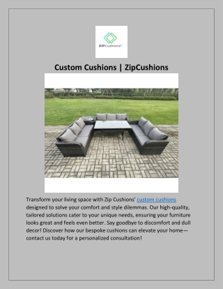 Custom Cushions | ZipCushions