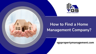 How to Find a Home Management Company?