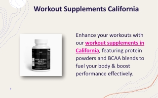 Workout Supplements California