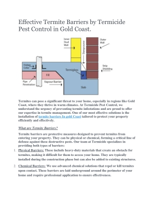 Effective Termite Barriers by Termicide Pest Control in Gold Coast