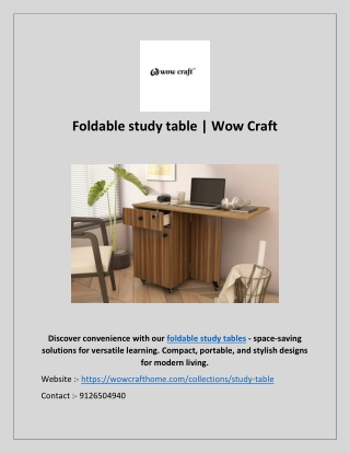 Wooden study table | Wow Craft