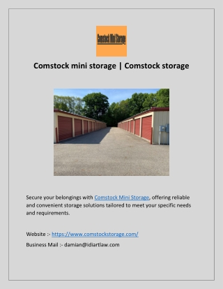 Low Cost Self Storage Sutherlin | Comstock storage