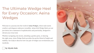 The Ultimate Wedge Heel for Every Occasion Aeina Wedges