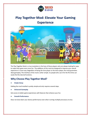Play Together Mod: Elevate Your Gaming Experience