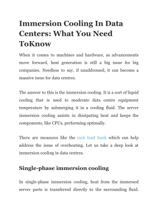 Immersion Cooling In Data Centers_ What You Need ToKnow