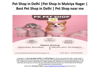 Pet Shop in Delhi |Pet Shop in Malviya Nagar | Best Pet Shop in Delhi | Pet Shop