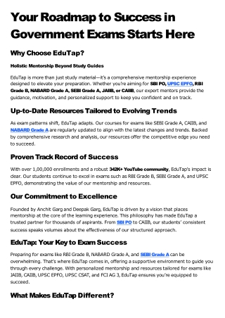 Your Roadmap to Success in Government Exams Starts Here