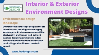 Sustainable Environmental Design & Landscape Solutions for Modern Spaces