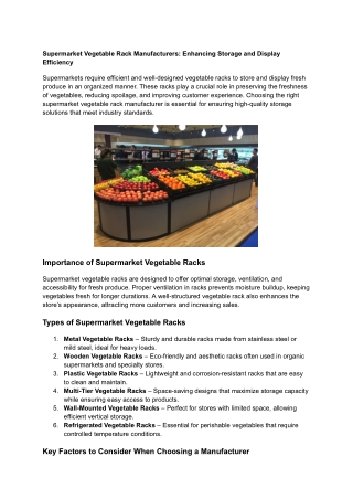 vegetable rack in Chennai