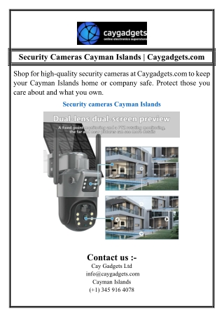 Security Cameras Cayman Islands | Caygadgets.com