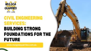 Civil Engineering Services Building Strong Foundations for the Future