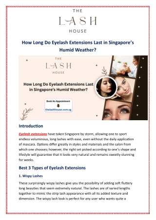 How Long Do Eyelash Extensions Last in Singapore’s Humid Weather?