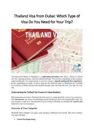 Thailand Visa from Dubai Which Type of Visa Do You Need for Your Trip.docx