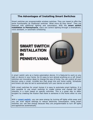 The Advantages of Installing Smart Switches
