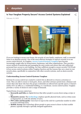 Is Your Vaughan Property Secure Access Control Systems Explained