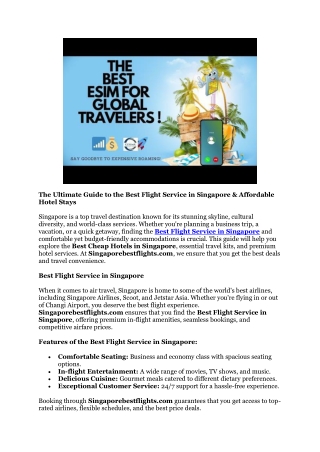 Travel Kit Services in Singapore