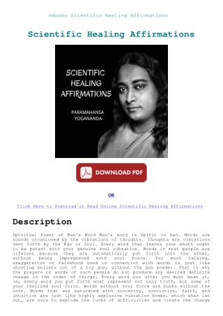 eBooks Scientific Healing Affirmations