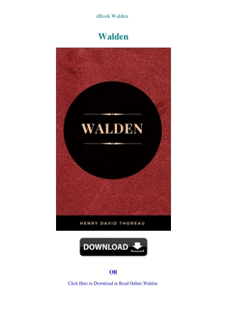 eBook Walden
