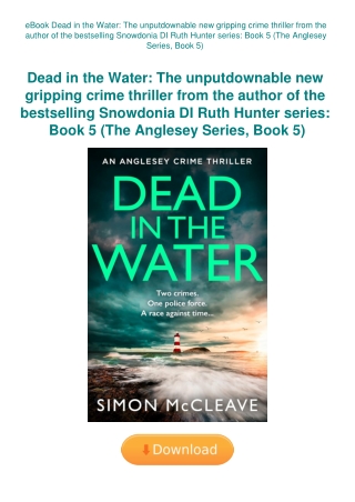 eBook Dead in the Water The unputdownable new gripping crime thriller from the author of the bestsel