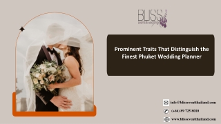 Prominent Traits That Distinguish the Finest Phuket Wedding Planner