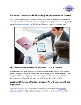 Business Loans Canada_ Unlocking Opportunities for Growth