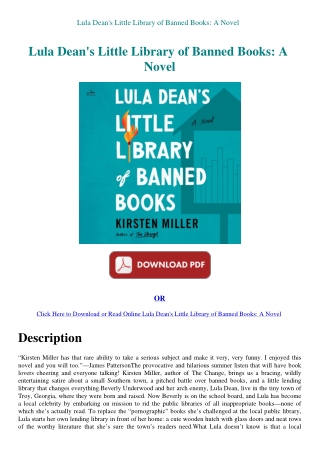 Lula Dean's Little Library of Banned Books A Novel