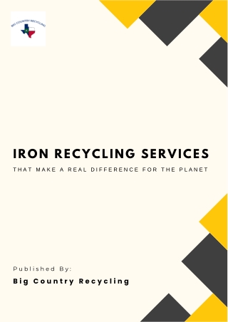 Iron Recycling Services That Make a Real Difference for the Planet