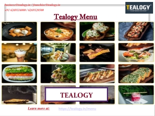 Tealogy Menu