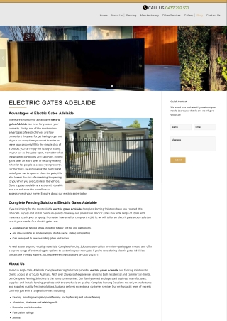 Electric Gates Adelaide