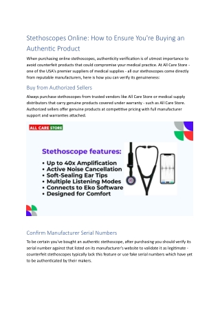 Stethoscopes Online